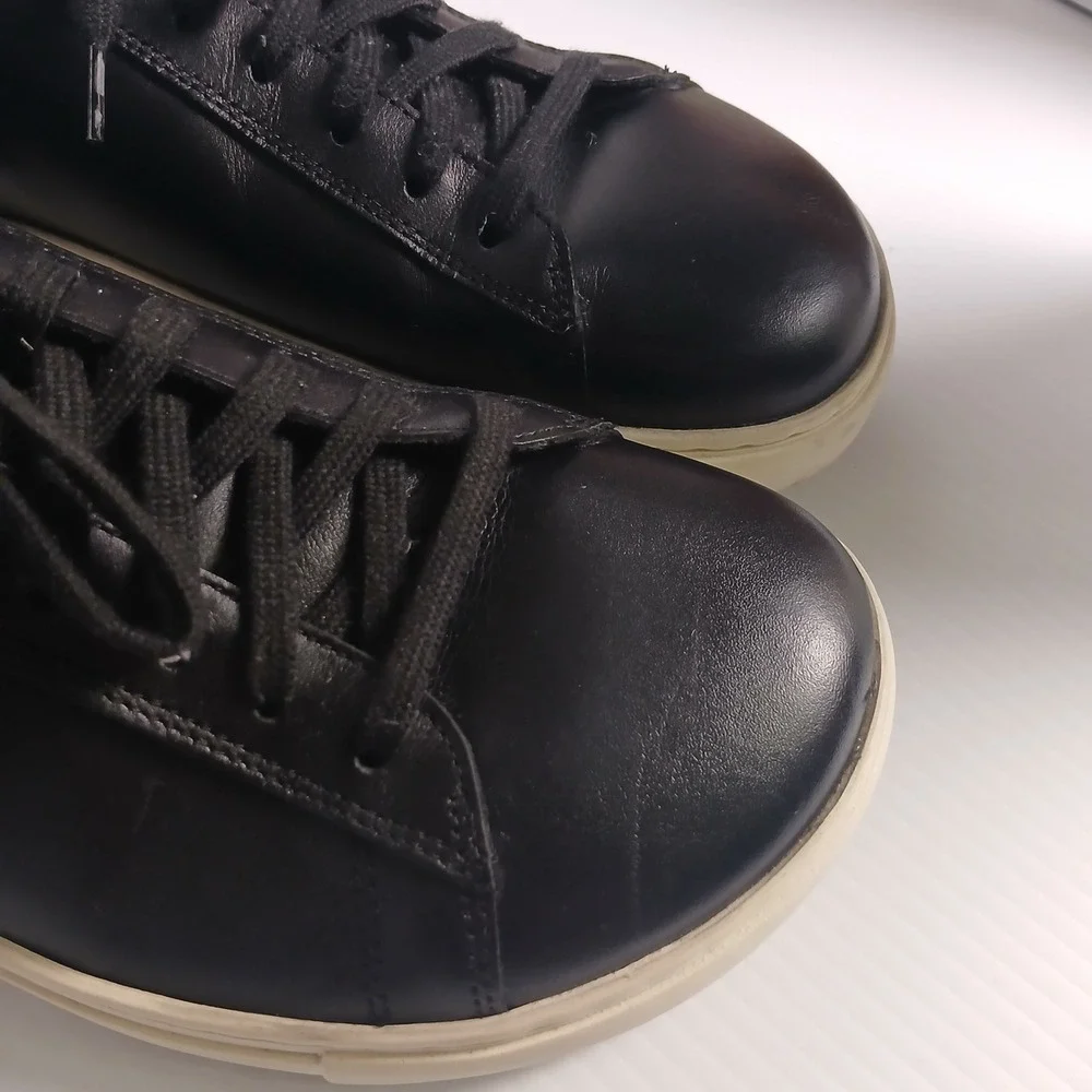 Birkenstock Bend Low Black Natural Leather Sneakers Mens 9 EUC